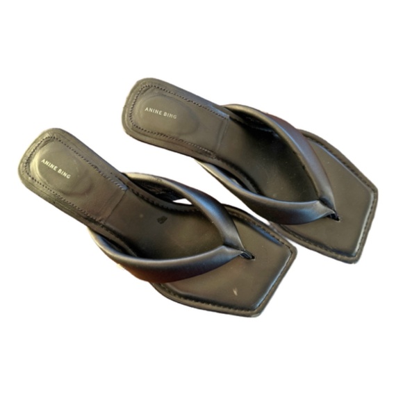 Anine Bing Viola Leather slip on kitten heel Sandal Size 10 or 40 EU - Picture 5 of 8